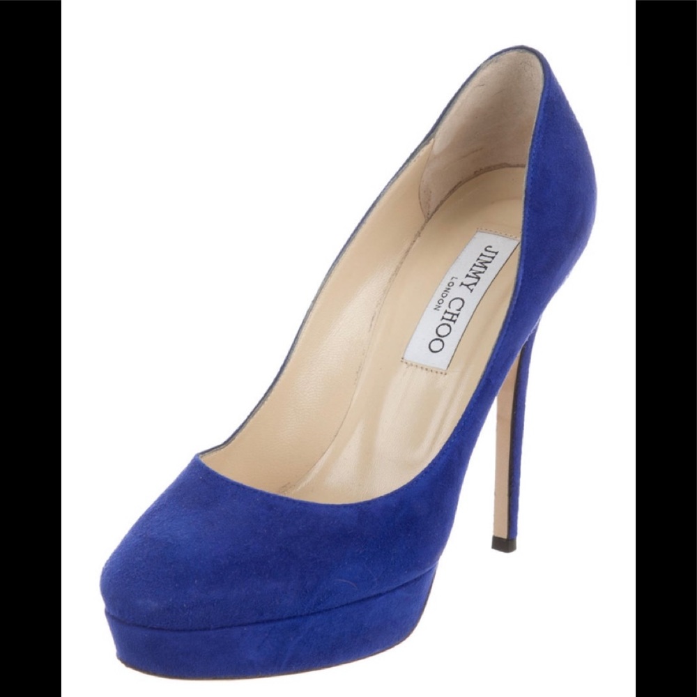 Jimmy Choo suede platform pumps